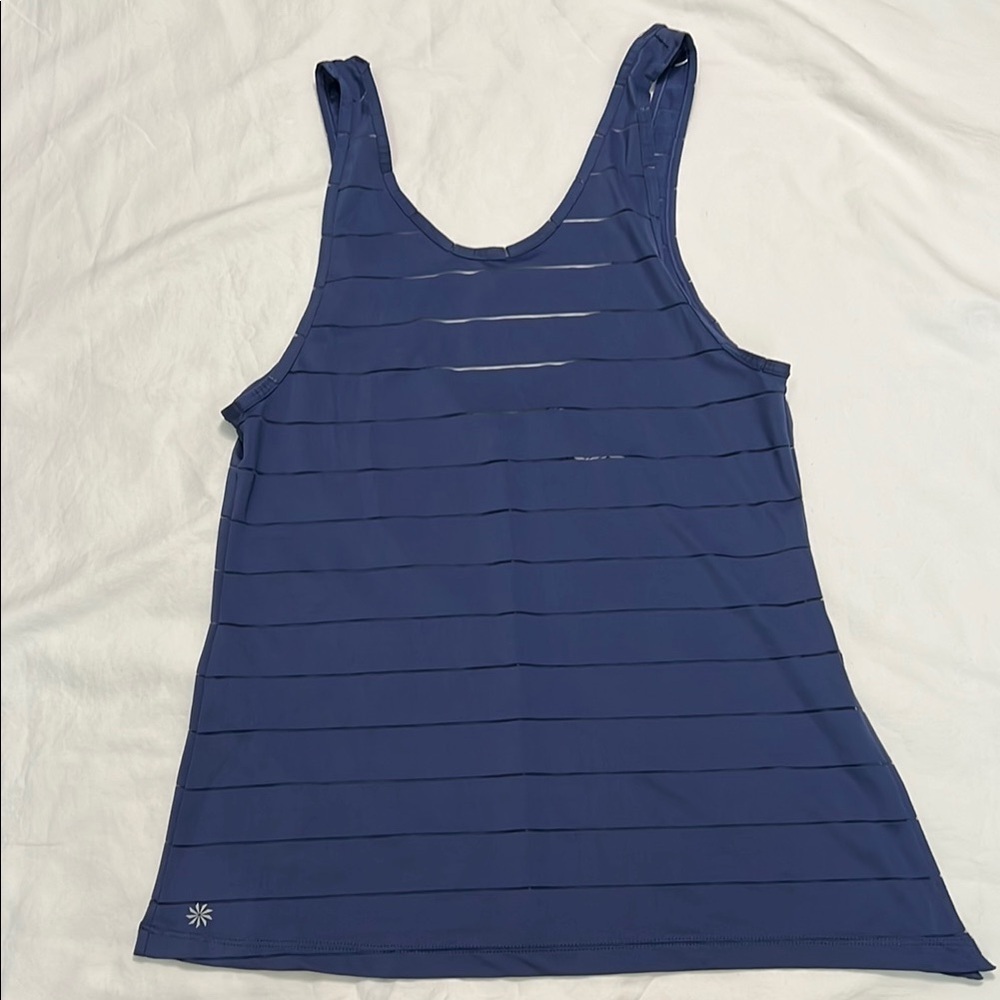 Athleta Sheer Max Out Tank Blue Size XS
